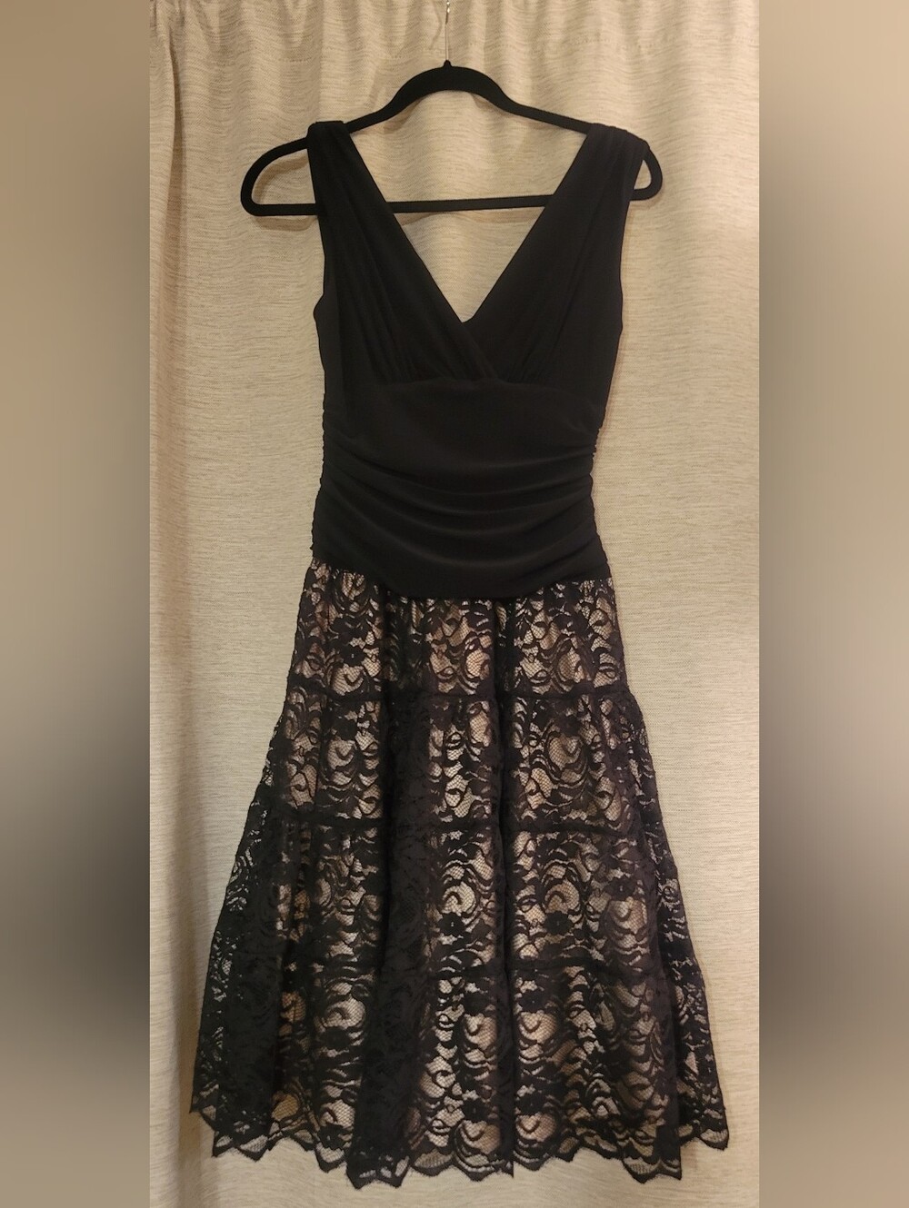 Laura Black Lace Fit & Flare Cocktail Dress | Sleeveless | Party | Wedding Guest